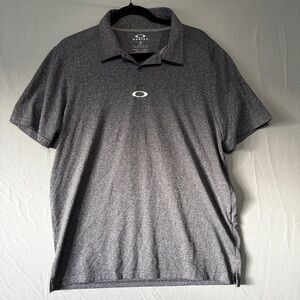 Oakley Hydrolix Mens Tailored Fit Golf Polo Tee Size Large Grey Sustainable